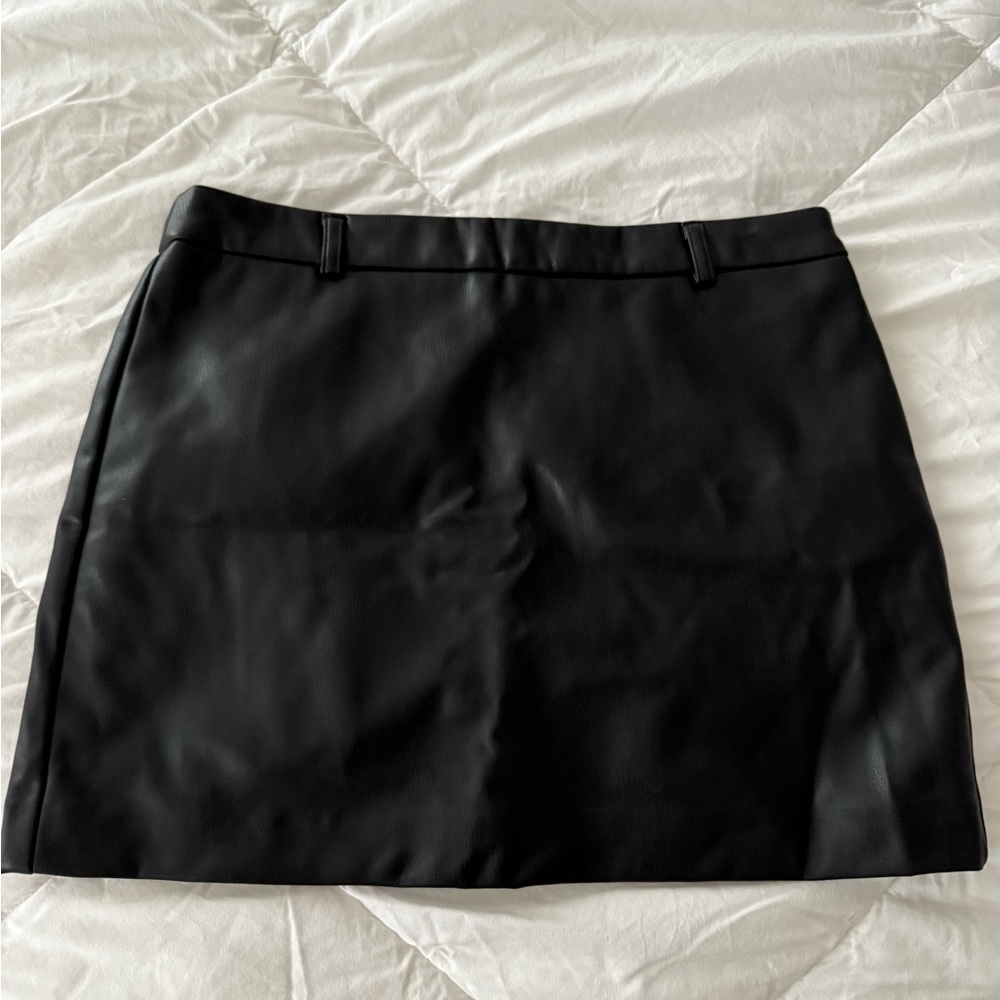 Zara leather mini skirt